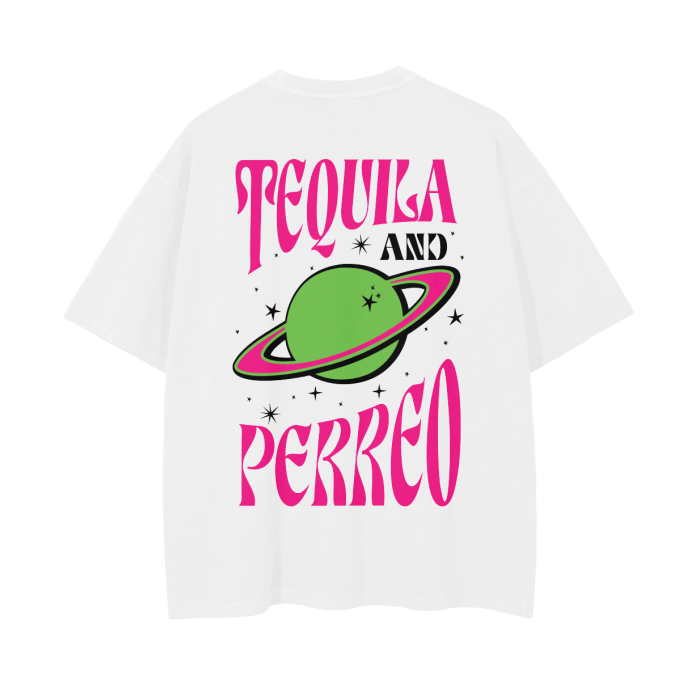 Tequila & Perreo Graphic Tee (White) - Planet