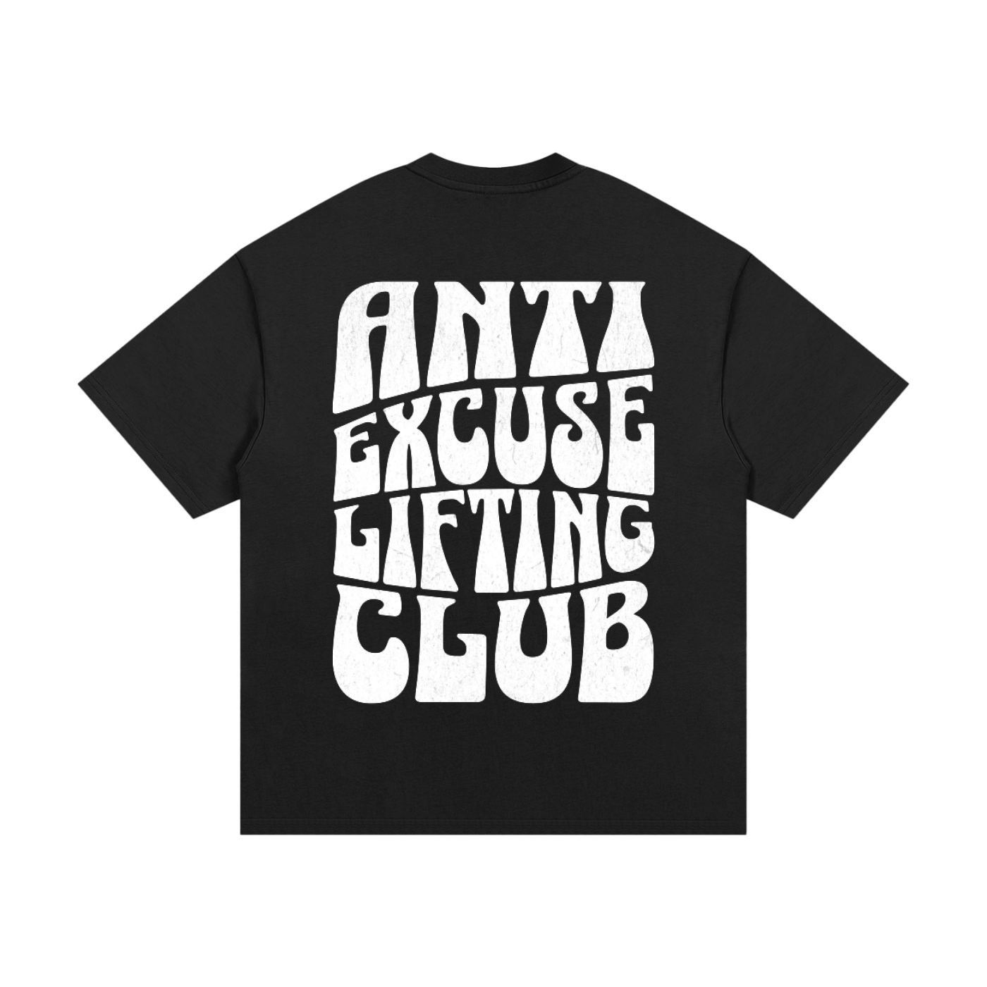 oversized gym tee,heavyweight cotton shirt,lifting club shirt,anti excuse tee,pump cover shirt,streetwear oversized tee,gym lifestyle shirt,black oversized tee,fitness streetwear,drop shoulder tee