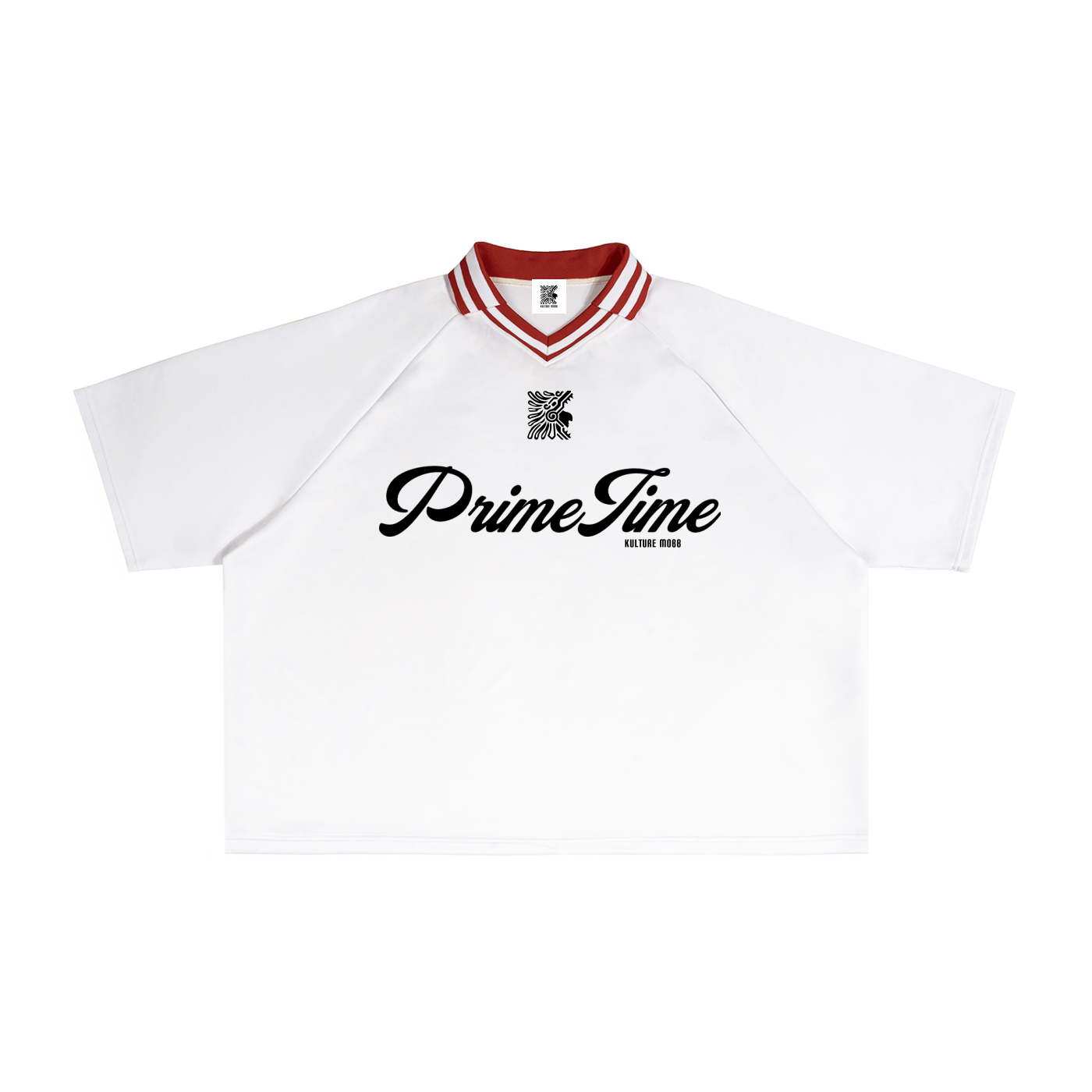 PrimeTime,Kulture Mobb,Streetwear Tee,Jersey Shirt,Vintage Sport Tee,Oversized Style